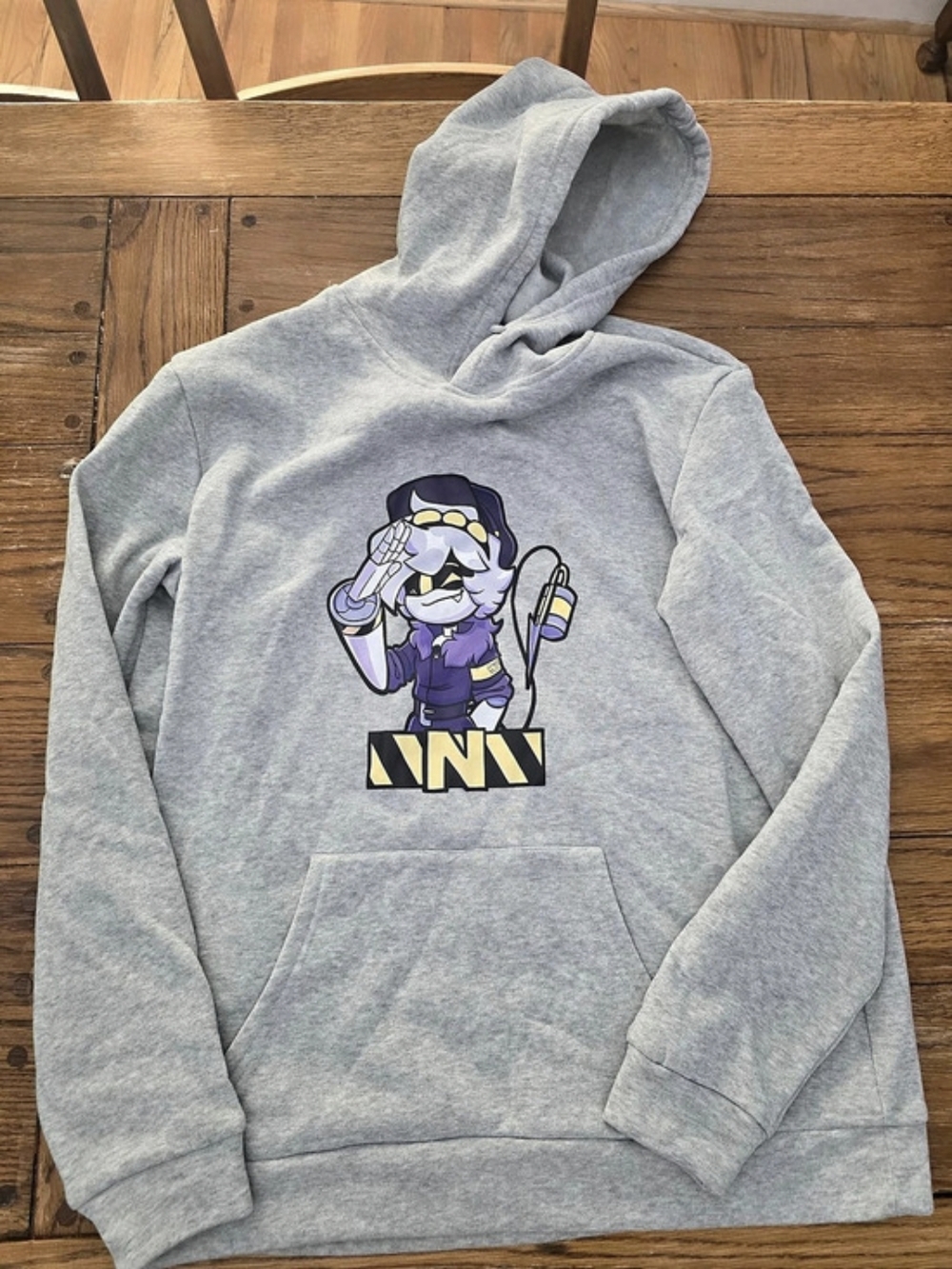Murder Drones Graphic Pullover Hoodie in Gray Size XL